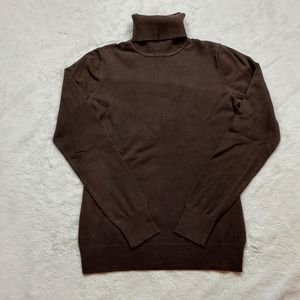 Eddie Bauer Brown Long Sleeve Turtleneck Sweater Size S